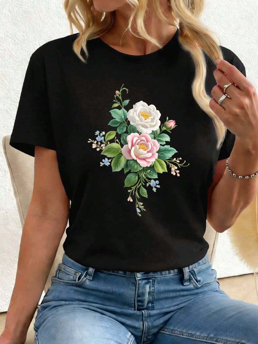 Women T-Shirts - Black - View 1