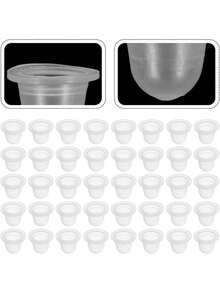 100 cốc silicon có in hình mực xăm, mềm mại và không làm hỏng kim, thích hợp cho hình xăm, lông mày và các loại cốc đựng mực xăm khác. - Xem 8