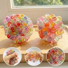 1pc Exquisite Spherical Slow Rebound Stress Relief Toy: Exquisite Spherical Slow Rebound Stress Relief Toy, Soft Slow Rising Stress Relief Toy, Suitable For Teens And Adults, Perfect For Desk Play And Anxiety Relief. - 彩色 - 查看 1