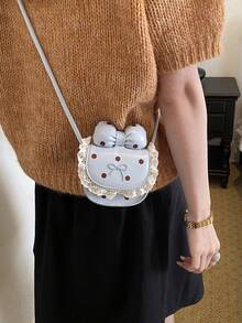 High-Quality Cute Bow Decor Girl's Shoulder Crossbody Bag, Suitable For Street, Date, Party - Multicolor - View 9
