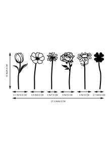 Conjunto de 6 flores artificiais de metal preto - Decoração floral moderna e minimalista, elegante para ambientes internos e externos, ideal para casa, escritório, casamentos e festas - Sem necessidade de energia elétrica, estrutura de metal resistente - Perfeita para o Dia de Ação de Graças, sala de estar, varanda e como centro de mesa - Fácil manutenção, decoração de casamento, combinação moderna, acabamento de alta qualidade, flores decorativas. - Preto - Ver 10