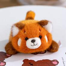 1个柔软可爱的浣熊、熊猫、企鹅毛绒玩偶，蓬松的树懒玩偶，迷你萌宠桌面摆件，治愈系毛绒玩具，生日/情人节/母亲节/毕业礼物，送给女孩或朋友 - 彩色 - 查看 12