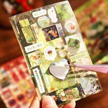 1/2Book Sticker Book, Millennium Dream Book Series, Retro Style Food Dessert Theme Stickers, Scrapbook Supplies, Notebook Accessories, Decorative Notebook Photo Frame Phone Case Water Cup, Junk Magazine Stationery Box DIY Personalized Stickers,Back To School , School Supplies - 多色的 - 查看 5