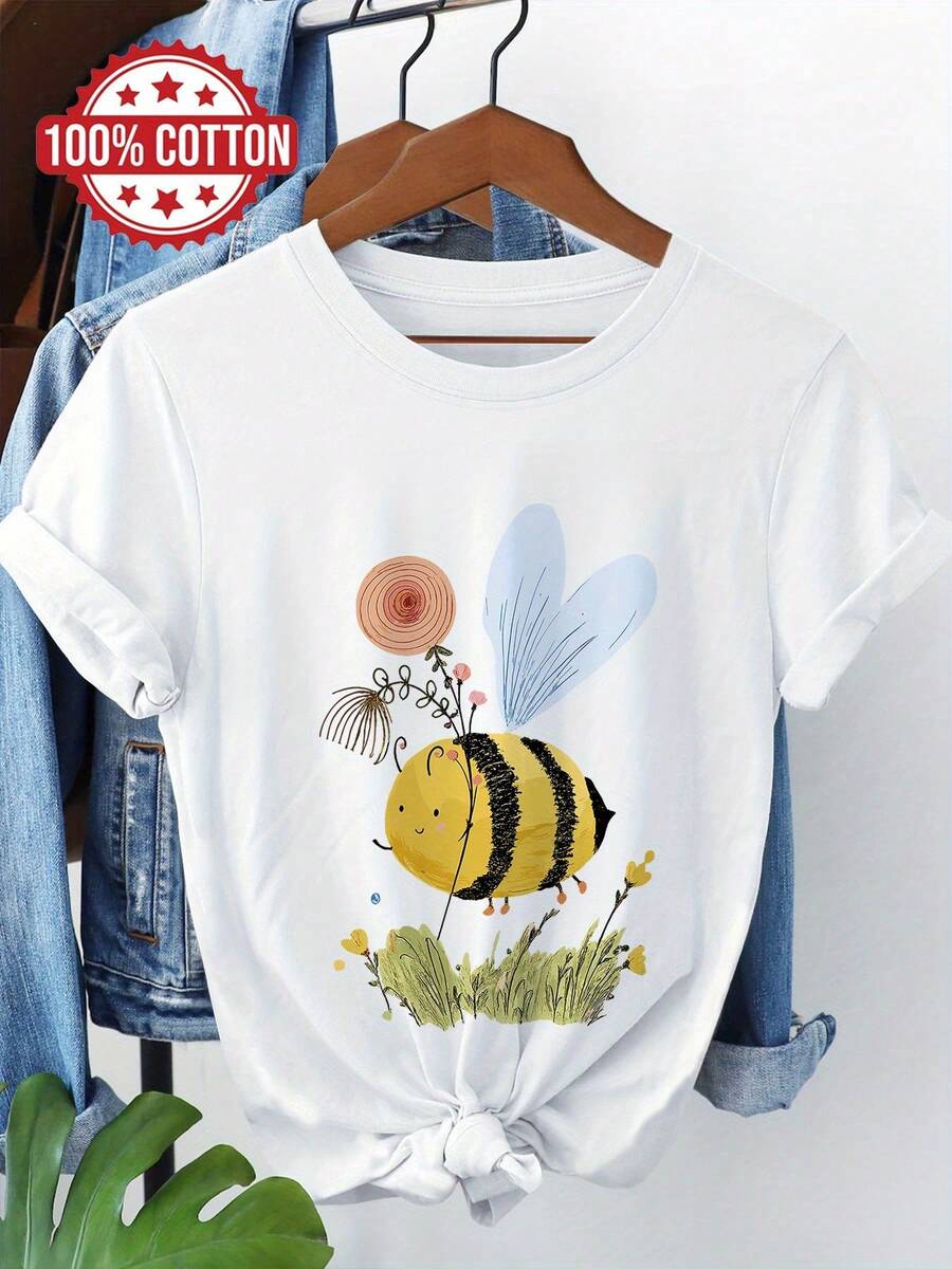 Women T-Shirts - [White] - View 1