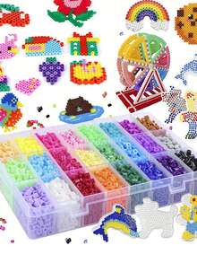 2.6mm Fuse Beads Kit, Mini Fusion Beads DIY Craft Set, 3D Pixel Art Melting Beads With Full Tools Boxed Handmade Supplies - Perler Beads - View 2