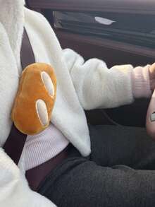 1pc Plush Bread-Shaped Car Neck Pillow & Lumbar Support, Soft Plush Car Decor, Enhances In-Car Comfort - Multiple Styles - View 3