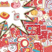 50 Stück Original Polka Dot Doodle kreative frische minimalistische dekorative Aufkleber, geeignet für Notizbücher, Aufbewahrungsboxen usw. Sammelalbum Zubehör Scrapbooking - 50 originelle Polka-Dot-Bilder - Übersicht 3