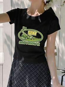 Women T-Shirts - Black - View 2