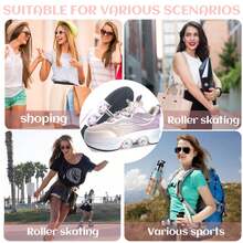 yousulun Roller Skates Shoes Multi-Functional Roller Skates,Sneakers And Roller Shoes 2-In-1 For Casual,Outdoor Activities,4 Retractable Wheels,Unique Gift. - Pink - View 7