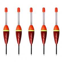 FTK 5pcs Assorted Size Carp Fishing Floats Set: 0.141oz, 0.176oz, 0.212oz, Specialized Fishing Color Scheme - Red - View 9