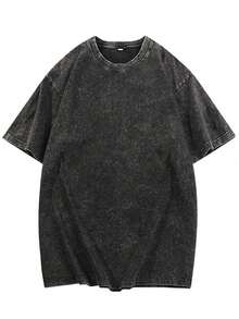 2026 Heavy-Duty Washed Cotton Men's Anime T-Shirt, Double-Sided Dark Magic Void Anime Pattern T-Shirt, Retro Comic Streetwear, Fashion Item For Otakus, Y2K Gothic Short Sleeves, Gift For Anime Enthusiasts, Summer Casual Top, Holiday Gift - 咖色 - 查看 2