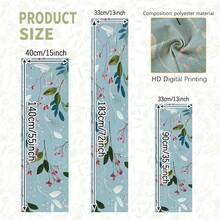 1pc Nordic Style Floral & Leaf Pattern Table Runner, Rectangular Decor Suitable For Dining Table, Coffee Table, Sideboard, TV Stand, Vanity, Nightstand, Applicable For Wedding, Afternoon Tea, Birthday Party, Holiday Gathering, All Seasons - Multicolor - View 5