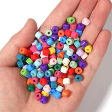 120 hạt hình trụ acrylic đặc, hạt trang sức tự làm cho vòng tay/dây chuyền điện thoại. - Nhiều màu - Xem 6
