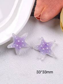 10/20/50/100个树脂海星海洋系列耳环、钥匙扣、手机挂绳、DIY饰品配件 - 大號海星 - 查看 9