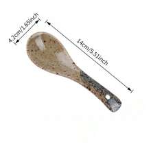 5/6pcs Japanese Style Ceramic Soup Spoons, Household Spoons, Rice Spoons, Dessert Spoons, Coffee Spoons, 6 Different Patterns, Underglaze Design, Microwave And Oven , Suitable For Daily Family Use And Restaurant - View 11