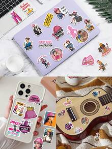 100pcs Women Engineer Stickers: Inspirational And Creative Designs – Perfect For Scrapbooks, Notebooks, Tablets, Water Bottles, Parties, Phone Cases, Suitcases, And Holiday Gift Decorations School Supplies - 100pcs/pack - View 2