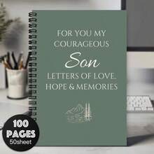 1 Letter To Son Spiral Notebook - Daughter'S Heartfelt Confession, 100 Pages, Is The Perfect Gift For Son'S Birthday And Holidays, And Also A Mother'S Treasured Memory Diary, A Gift With Sentimental Meaning, Smooth Writing - G - View 1