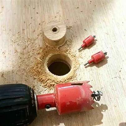 1件套10件装多尺寸双金属开孔器套装，钻头适用于金属、塑料、石膏板、铁和木材