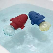 2pcs Bath Toys, Rocket Shaped Design With Water Leaking Bottom, Infant & Toddler Bathing Toys - Multicolor - View 4