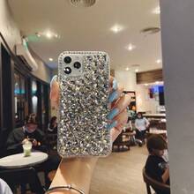 奢华闪亮水钻手机壳，兼容 17 Pro Max/17 Pro/17、16 Pro Max/16 Pro/16、15 Pro Max/15 Pro/15、14 Pro Max/13，优雅保护套 - 銀色 - 查看 4