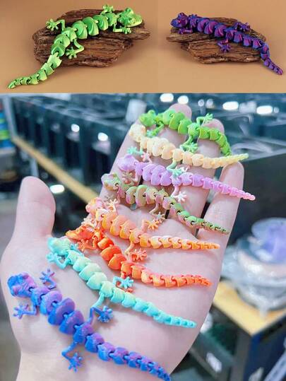 2/5/10/20/30/40pcs Gecko Figurines, With Gift Bag - Movable Joints, Vibrant Colors - Party Favor Pack, Colorful Animal Models, Suitable For Birthday Gifts, Holiday Gifts - Gift Bag Filler, Office Decor, Desktop Decor, Toys, Fidget Toys