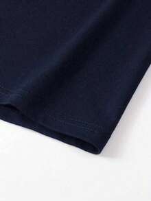 Manfinity Men's Oversized Drop Shoulder T-Shirt - Navy Blue - View 3