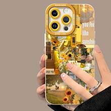 Collage amarillo, sol, mariposas, flores.funda de teléfono Fundas compatibles con ,Apple,VIVO,OPPO,,, y Honor.Fabricadas en silicona TPU,ofrecen protección contra golpes y caídas. - Blanco - Ver 4