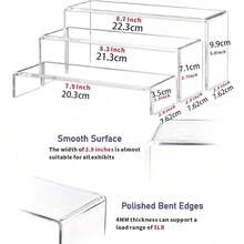 1/3 Giá Đựng Đồ Acrylic Hình Chữ U Trong Suốt, Thanh Món Tráng Miệng, Tượng & Đế Trưng Bày Nước Hoa, Bàn Trưng Bày Bánh, Thích Hợp Cho Đám Cưới, Tiệc, Sự Kiện - Trong sáng - Xem 3