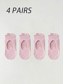 1/2/4 Pairs Foot Mesh Breathable Non-Slip Socks, Yoga Pilates Ankle Socks, Pure Cotton Sports Boat Socks For Women - Multicolor - View 26