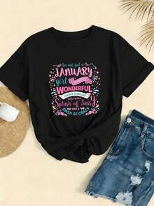 Dam-T-shirts - Svart - Visa 2