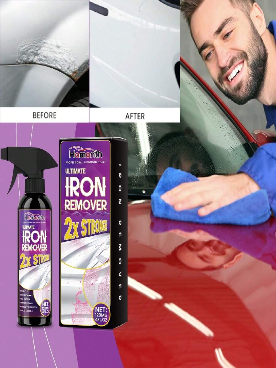 Homonth Eliminador de óxido para automóviles - Elimina el óxido rápidamente sin dañar la pintura, universal para llantas, puertas, tornillos