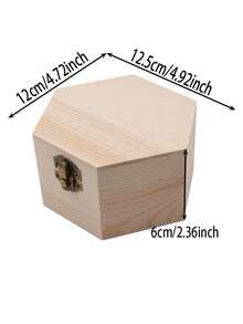1pc Handmade Wooden Storage Box - Jewelry & Cosmetic Organizer, Desktop Accessory, Keepsake Box, Ample Storage Space, Ideal For Home Organization, Storing Jewelry And Cosmetics, Multifunctional Desktop Storage Box With Safety Cover (Slight Color Variation In Wood Tone Is Normal) - Multicolor - View 5