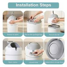 No More Stinky Nursery! Airtight Diaper Pail With 1050 Garbage Bags, Odor Control Baby Waste Bin, Keeps Nursery Fresh All Day - trắng - Xem 4