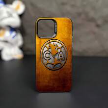 Papel pintado con textura de oro y plata del Club Américafunda de teléfono Fundas compatibles con ,Apple,VIVO,OPPO,,, y Honor.Fabricadas en silicona TPU,ofrecen protección contra golpes y caídas. - Negro - Ver 2