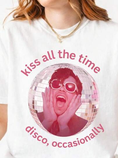 Kiss All The Time Disco Occasionally Shirt, Disco Ball Aesthetic Tee, Harry Fan Concert T-Shirt Hoodie Sweatshirt