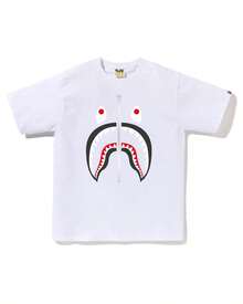 BAPE Men's Shark Mouth Graphic Tee –  White - White - View 1