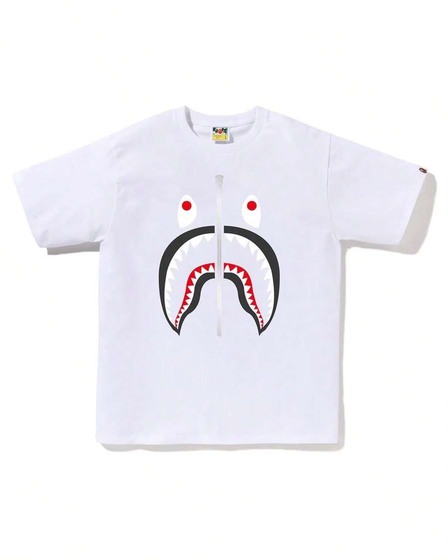 BAPE Men's Shark Mouth Graphic Tee – White - White - View 1