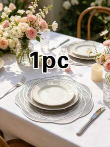 1/4/6pcs Rose Flower PVC Gold Foil Placemats & Coasters, Suitable For Home Dining Table Decor, Tea Cup Heat Insulation Pads, Protect Tabletop, Home Kitchen Tea House Coasters, Minimalist Style Coaster Holders, Wedding Valentine's Day Holiday Party Coasters - Multicolor - View 10