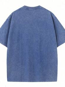 Disney "Stitch Hello Tropical" Lilo & Stitch Vintage Washed T-Shirt - Xanh đậm - Xem 4