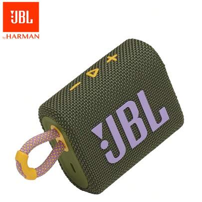  JBL Go 3 便携式蓝牙音箱，迷你无线音箱，适合居家、户外和旅行，音质震撼，低音强劲，IP67 防水防尘，绿色