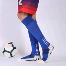 1 Pair Long Football Socks, Knee Protection Sports Socks, All-Season, Non-Slip Design, Professional Football Socks, - Multicolor - View 3