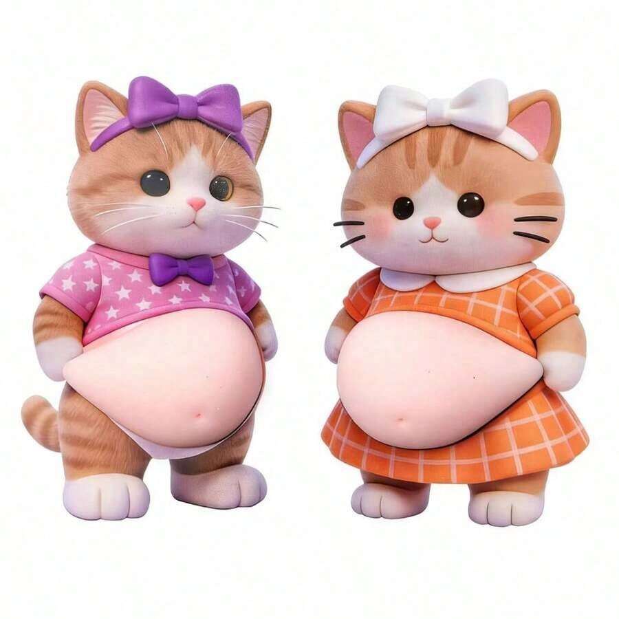 3D可爱柯基肚皮墙贴 - 柔软毛绒猫咪墙贴，适用于智能手机壳、笔记本电脑、冰箱、汽车内饰、墙壁、家具、橱柜等柔软毛绒物品，是送给宠物爱好者的完美礼物，也是理想的节日礼物。