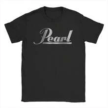 PEARL DRUMS T Shirt For Men Women Cotton Creative T-Shirts Round Neck  Tees Short Sleeve Clothing Printed - 黑色 - 查看 1