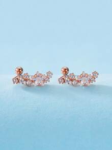 2 đôi khuyên tai kẹp vành tai nữ thời trang, thanh lịch, đính đá Cubic Zirconia hình ngôi sao lấp lánh, dễ thương và tinh tế, thích hợp để đeo hàng ngày, kỷ niệm và những dịp trang trọng. - Ngôi sao - Xem 3
