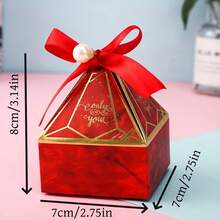 5/10 piezas Caja de regalo de boda con forma de cono - Caja decorativa de joyería con tema colorido para el festival de la cosecha, cumpleaños, baby shower, fiesta y regalos en general - Talla única - Ver 7