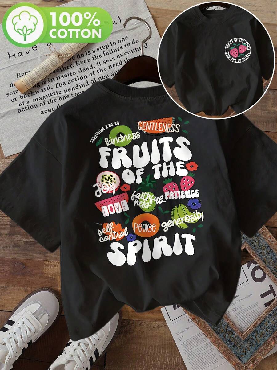 Plus Size T-Shirts - Black - View 1