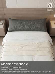 Bộ 1 vỏ bảo vệ gối đôi, vỏ gối chần bông chống thấm nước ba lớp, chống nước bọt, dầu, bụi, kéo dài tuổi thọ gối, thân thiện với thú cưng, có thể giặt và tái sử dụng, mềm mại và thoáng khí, thích hợp cho gia đình, khách sạn, ký túc xá. - Xám - Xem 2