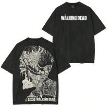 Camiseta lavada de Walking Dead - Negro - Ver 1