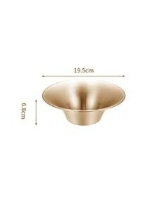1个韩国不锈钢沙拉/水果沥水碗，拉面/冷面碗，厨房用品 - 金色 - 查看 7