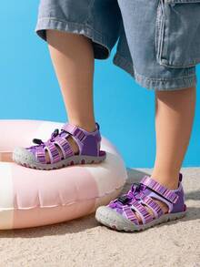 Boys Girls Closed-Toe Outdoor Summer Sport Sandals(Toddler/Little Kid/Big Kid) - Purple - View 6